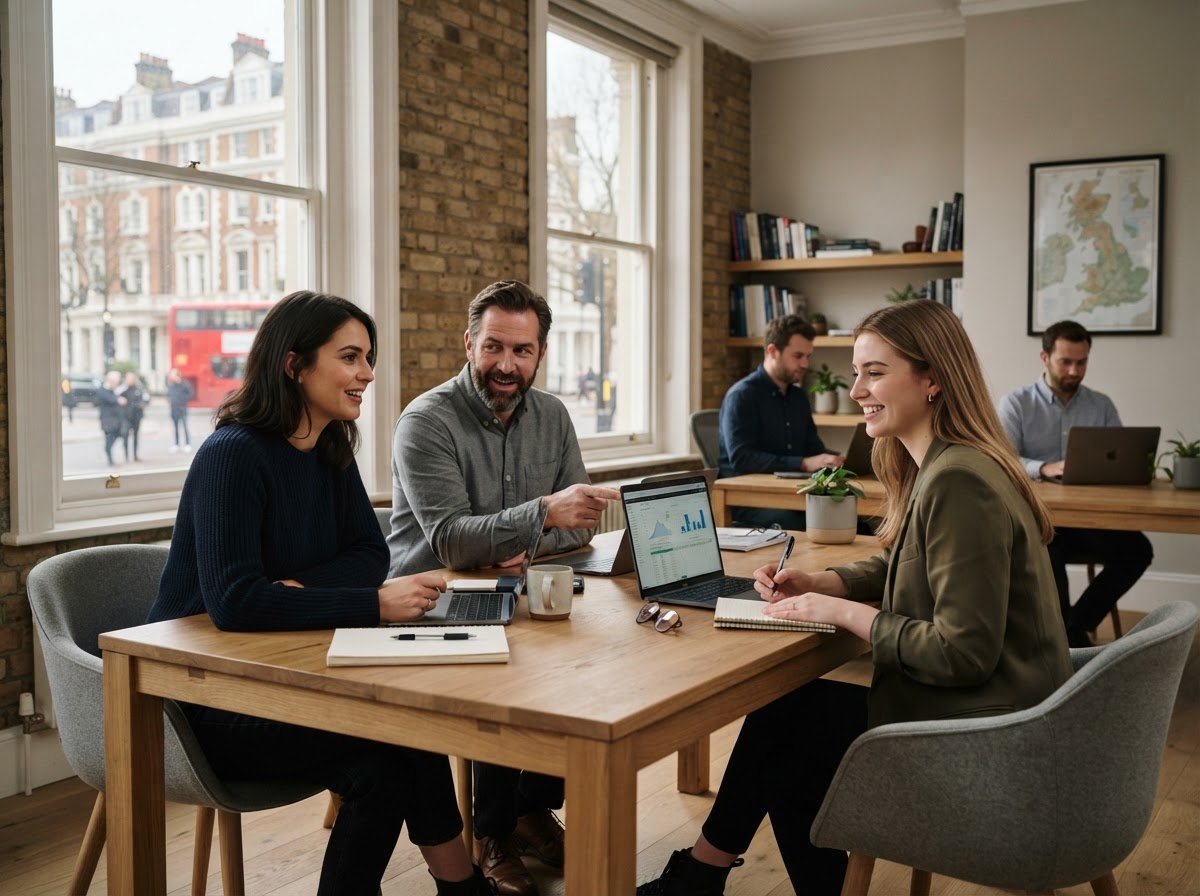 Reventario team workspace reviewing AI-driven strategy data